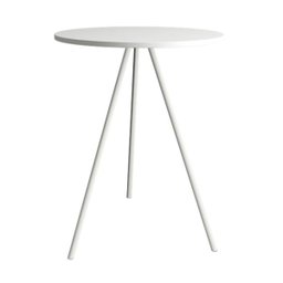 Mesa Lateral Gabriela Branca Tampo de Madeira Branco - 1