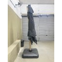 Ver imagem 2 de Sombrero Ombrelone Quadrado para Piscina e Jardim 3X3 em Alumínio Preto com Base