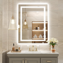 Ver imagem 1 de Espelho Retangular Jateado 60x80 3 Tons de Led