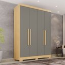 Ver imagem 1 de Guarda-roupa Casal 4 Portas 2 Gavetas França Espresso Móveis