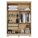 Ver imagem 4 de Guarda-roupa Casal 4 Portas 2 Gavetas França Espresso Móveis