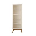 Ver imagem 4 de Estante Livreiro Retrô Alta com 5 Prateleiras 173 Cm Eiffel - Off White e Cedro