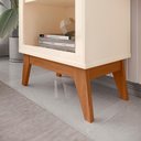 Ver imagem 2 de Estante Livreiro Retrô Alta com 5 Prateleiras 173 Cm Eiffel - Off White e Cedro
