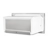 Caixa De Correio carta F Inox polido brilhante espelhado c tarja branca 20 cm profundidade - 4