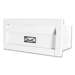 Caixa Correio carta Luxo hat chapeu branca fosca 14 cm profundidade - 1