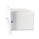 Ver imagem 3 de Caixa Correio Carta Luxo Hat Chapeu Branca Fosca 14 Cm Profundidade