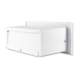 Caixa Correio carta Luxo hat chapeu branca fosca 14 cm profundidade - 4
