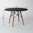 Ver imagem 4 de Sala de Jantar Mesa Eames Eiffel Preta 110cm com 4 Cadeiras Brancas - Up Home