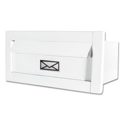 Caixa Correio carta Luxo hat chapeu branca fosca 30 cm profundidade - 1