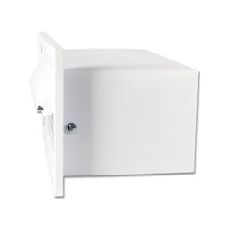 Caixa Correio carta Luxo hat chapeu branca fosca 30 cm profundidade - 3