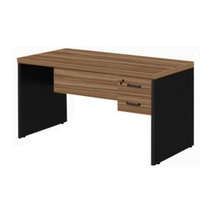 Mesa de Escritório com Gavetas 1,50×0,60m Nogal Sevilha/preto