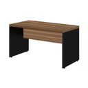 Ver imagem 2 de Mesa de Escritório com Gavetas 1,50×0,60m Nogal Sevilha/preto