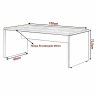 Mesa de Escritório com Gavetas 1,50×0,60m Nogal Sevilha/preto - 3