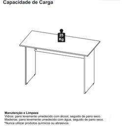 Mesa de Escritório com Gavetas 1,50×0,60m Nogal Sevilha/preto - 7