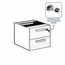 Ver imagem 4 de Mesa de Escritório com Gavetas 1,50×0,60m Nogal Sevilha/preto