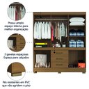 Ver imagem 4 de Guarda Roupas Casal 10 Portas 3 Gavetas Mônaco Aramóveis