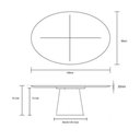 Ver imagem 3 de Mesa de Jantar Cone Oval Laqueada com Vidro 3mm 140x90 Branco para Sala