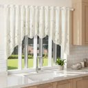 Ver mais imagens de Cortina Renda Cascata Tulipinhas Creme Cozinha