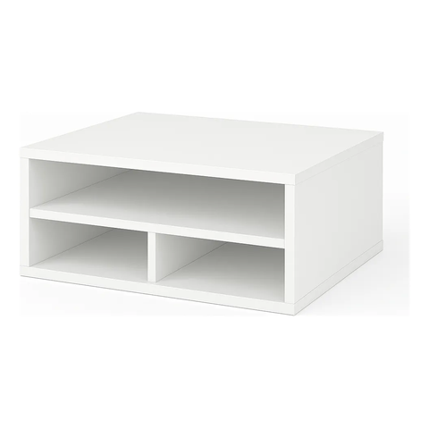 Suporte para Impressora Prateleira com Divisórias para Mesa:branco