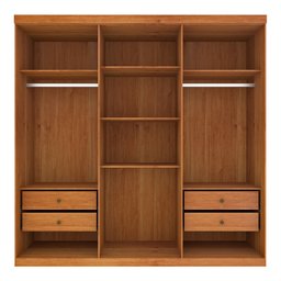 Guarda Roupa Casal em MDF 6 Portas 4 Gavetas Suecia Tcil Tcil Móveis Roupeiro Casal Suécia Cinamomo  - 3