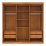 Guarda Roupa Casal em MDF 6 Portas 4 Gavetas Suecia Tcil Tcil Móveis Roupeiro Casal Suécia Cinamomo  - 3