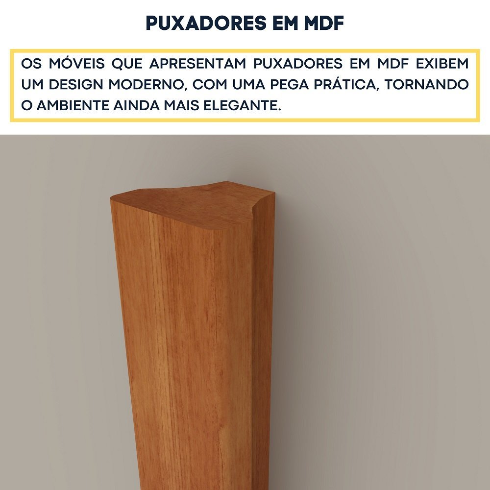 Guarda Roupa Casal em MDF 6 Portas 4 Gavetas Suecia Tcil Tcil Móveis Roupeiro Casal Suécia Cinamomo  - 6