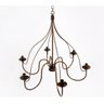 Lustre Pendente Garrafão 6 Lâmpadas em Ferro Artesanal para Sala de Estar e Área Gourmet Ouro Velho - 1