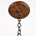 Ver imagem 3 de Lustre Pendente Garrafão 6 Lâmpadas em Ferro Artesanal para Sala de Estar e Área Gourmet Ouro Velho