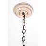 Lustre Pendente 1 Lâmpada em Ferro e Madeira Torneada Rústico para Varanda e Sala de Estar Branco - 2