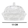 Manteigueira De Vidro Lapidado 250g Com Tampa 17,5 X 9:Incolor - 3
