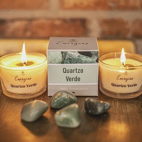 Vela Aromática Quartzo Verde - 110g