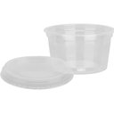 Ver imagem 1 de Kit Pote e Tampa de Plastico Redondo Pp Liso 250ml Pt 25 Un Copaza