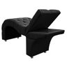 Maca Estética com Encosto Dobrável Facial Capitonê Cílios Salão P02 Suede Preto - Amarena Móveis - 4