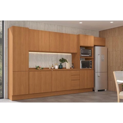 Kit Cozinha Modulada 9 Peças Ciela (3aéreos+2balcões+1paneleiro+1torrequente+2complementos) C9p64