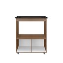 Ver imagem 3 de Armário Cozinha Cooktop 5 Bocas Elisa com 2 Portas em Mdp - Savana/preto