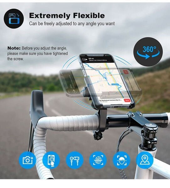 Suporte de guidão de bike para Smartphone de 3,5 a 7 polegadas - 7