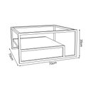 Ver imagem 3 de Mesa de Centro Industrial Moderno Toledo Preto e Tampo Canela