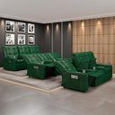 Ver imagem 6 de Poltrona do Papai Reclinável Cinema 3 Lugares Manual Baú Usb Haifa F05 Facto Verde Musgo -lyam