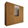 Guarda-roupa Casal Honey 4 Portas 6 Gavetas com Espelho Freijó - Pm - 3
