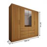Guarda-roupa Casal Honey 4 Portas 6 Gavetas com Espelho Freijó - Pm - 4