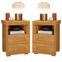 Ver imagem 1 de Kit 2 Mesas de Cabeceira 2 Gavetas Lóquio 100% Mdf - Casa Chick Cinamomo