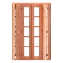 Ver imagem 2 de Porta Balcão Pantográfica Quadriculada com Veneziana Reto de Eucalipto Bat.14 cm Esel - 216AX200L