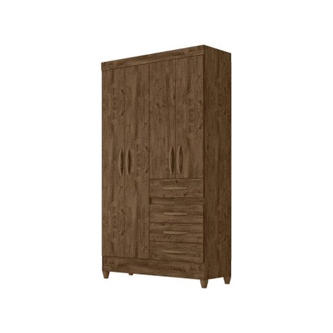 Guarda-roupa Sobral - Mdp 4 Portas 4 Gavetas Pés em Pvc - Moval