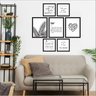 7 Quadros Decorativos Lar aqui já foi um Sonho Sala Quarto:Preto - 1