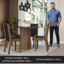 Ver imagem 6 de Conjunto Sala de Jantar Madesa Alana Mesa Tampo de Madeira com 4 Cadeiras - Rustic/preto