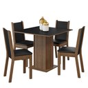 Ver imagem 3 de Conjunto Sala de Jantar Madesa Alana Mesa Tampo de Madeira com 4 Cadeiras - Rustic/preto