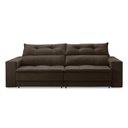 Ver imagem 7 de Sofá Retrátil e Reclinável 2 Lugares 1,70m com Molas Emília Suede Marrom Madelina Decor