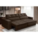 Ver imagem 1 de Sofá Retrátil e Reclinável 2 Lugares 1,70m com Molas Emília Suede Marrom Madelina Decor