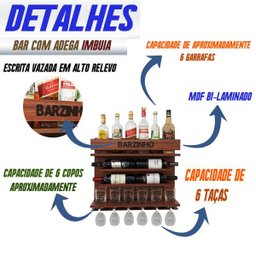 Barzinho Adega Parede - Barzinho - 60 x 51 Imbuia - 4