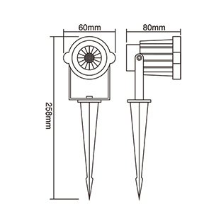 Espeto de Jardim Led 7W Âmbar IP65 Bivolt - 2